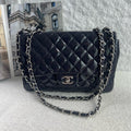 Chanel Classic Flap Jumbo Purple Patent Leather Flap Bag
