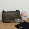 Chanel Le Boy Medium Dark Green
