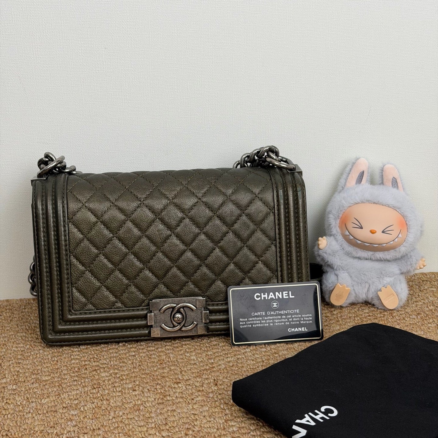 Chanel Le Boy Medium Dark Green