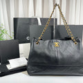 Chanel Large Black Quilted Tote Bag