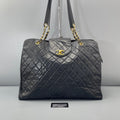 Chanel Vintage Black Quilted XL