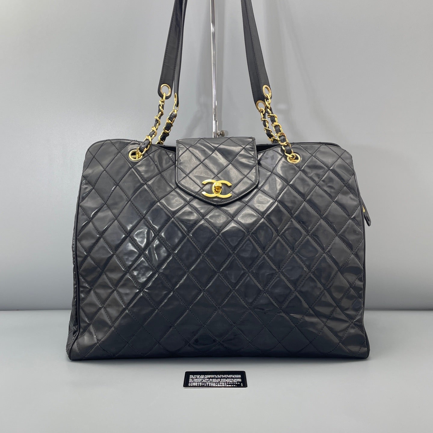 Chanel Vintage Black Quilted XL