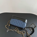 Chanel Gabrielle Mini Navy Blue & Black Leather