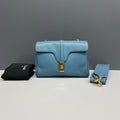 Celine Soft 16, Blue Smooth Calfskin