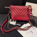Chanel Gabrielle Small Red Chevron Calfskin