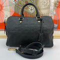 Louis Vuitton Speedy 30 Black Monogram Empreinte Leather