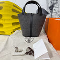 Hermès Picotin 18 Felt & Swift Leather Silver HW Handbag