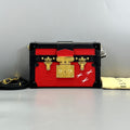 Louis Vuitton Red Epi Petite Malle Trunk