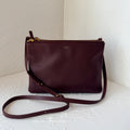 Celine Large Trio Burgundy Smooth Lambskin Triple Zip