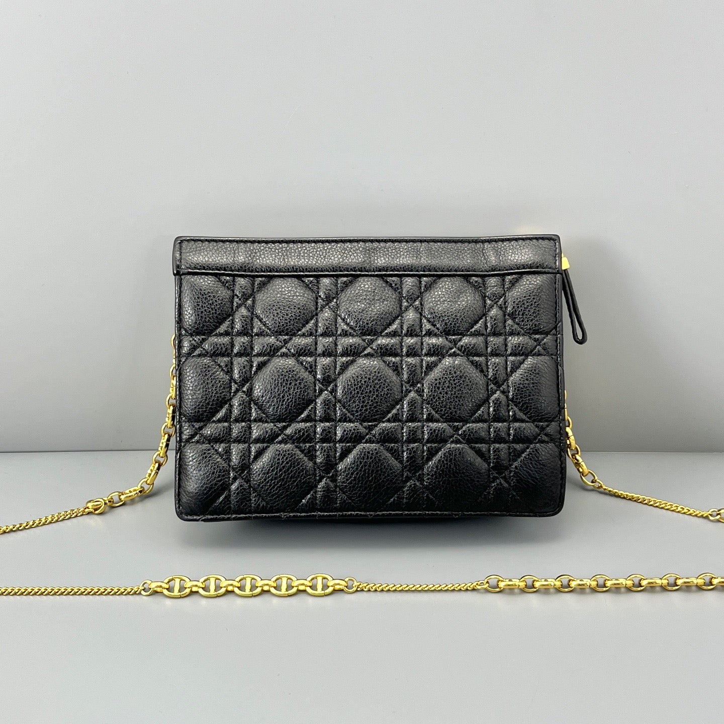 Christian Dior Caro Black Cannage Calfskin