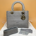 Lady Dior D-Lite embroidered-canvas