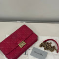 Dior Miss Dior Pink Lambskin WOC Gold Hardware Chain Shoulder Bag