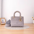 Lady Dior D-Lite embroidered-canvas