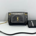 Saint Laurent Black Quilted Lambskin LouLou Mini