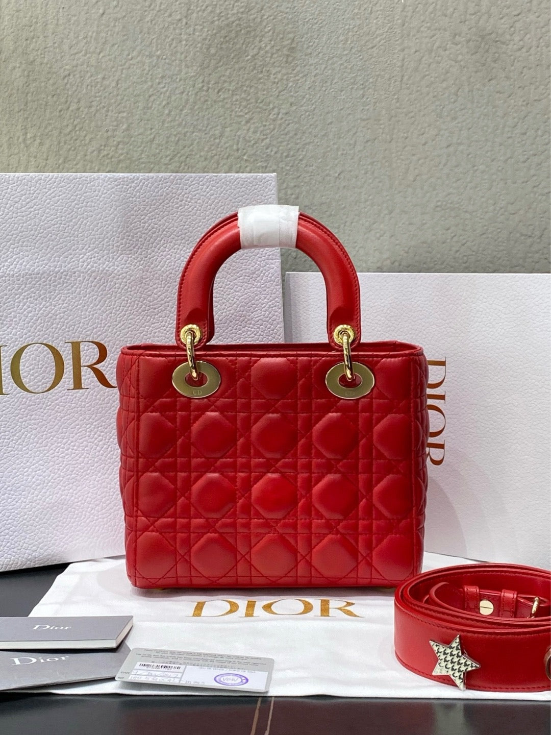 Lady Dior small red