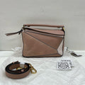 Loewe Pink Calfskin & Suede Puzzle Small