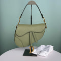 Dior Saddle Medium, Avocado‑Green Grain Calfskin