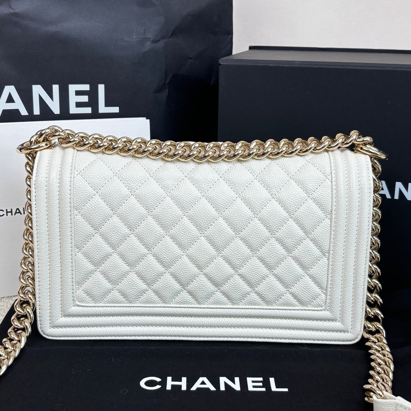 Chanel Le Boy Medium White