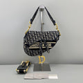 Dior Medium Saddle Bag Blue