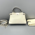Fendi Mini Peekaboo White Smooth