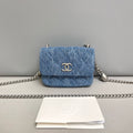 Chanel 23P Heart Ball Camellia Denim Mini Flap Bag