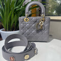 Christian Dior Lady Dior Medium Grey Cannage Lambskin