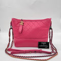 Chanel Gabrielle Large Pink Diamond Quilt Calfskin