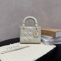 Dior Lady Dior Mini, Matte Milk White