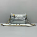 Chanel Light Blue Quilted Leather Gabrielle Hobo Crossbody Bag