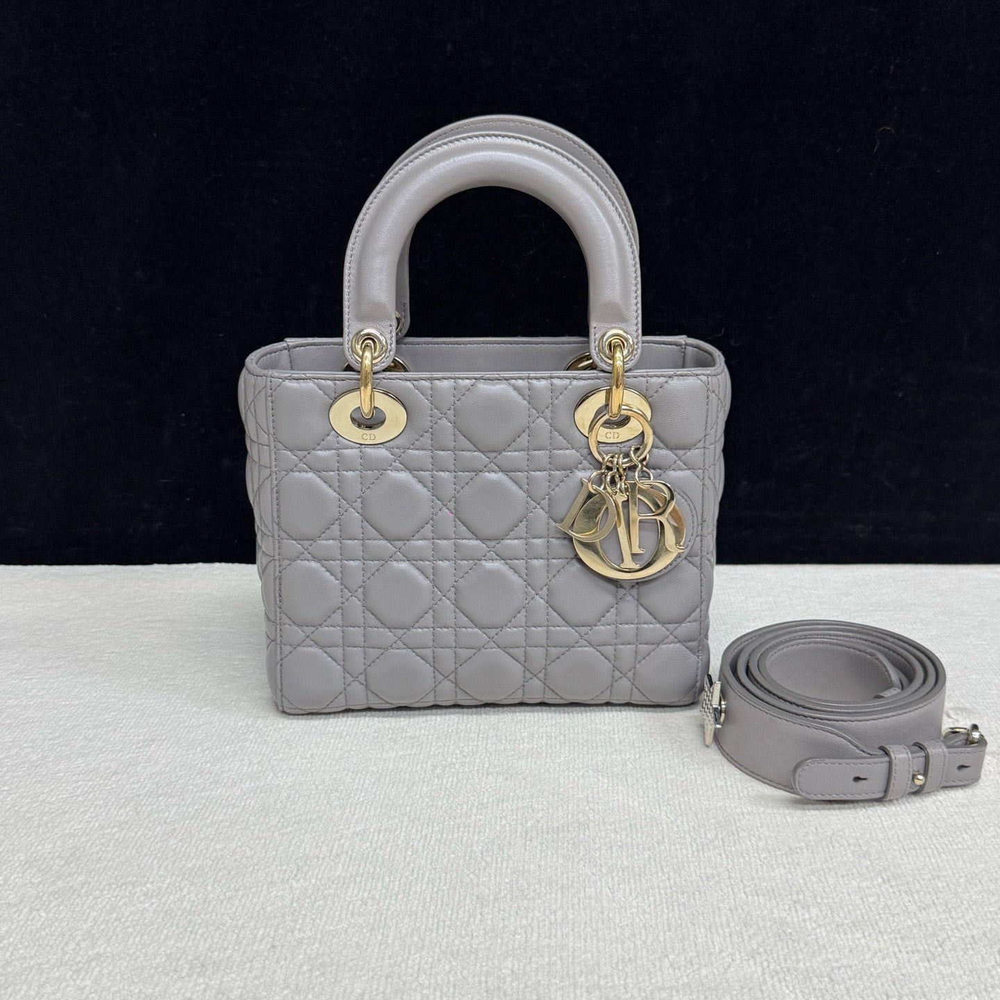 Christian Dior Lady Dior Small Grey