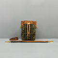 Fendi Green Zucca Canvas & Brown