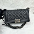Chanel Le Boy Medium Black Silver hardware （serias20）