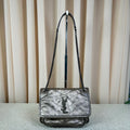 YSL Niki Medium Metallic Grey