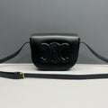 Celine Folco Cuir Triomphe Black Smooth Calfskin