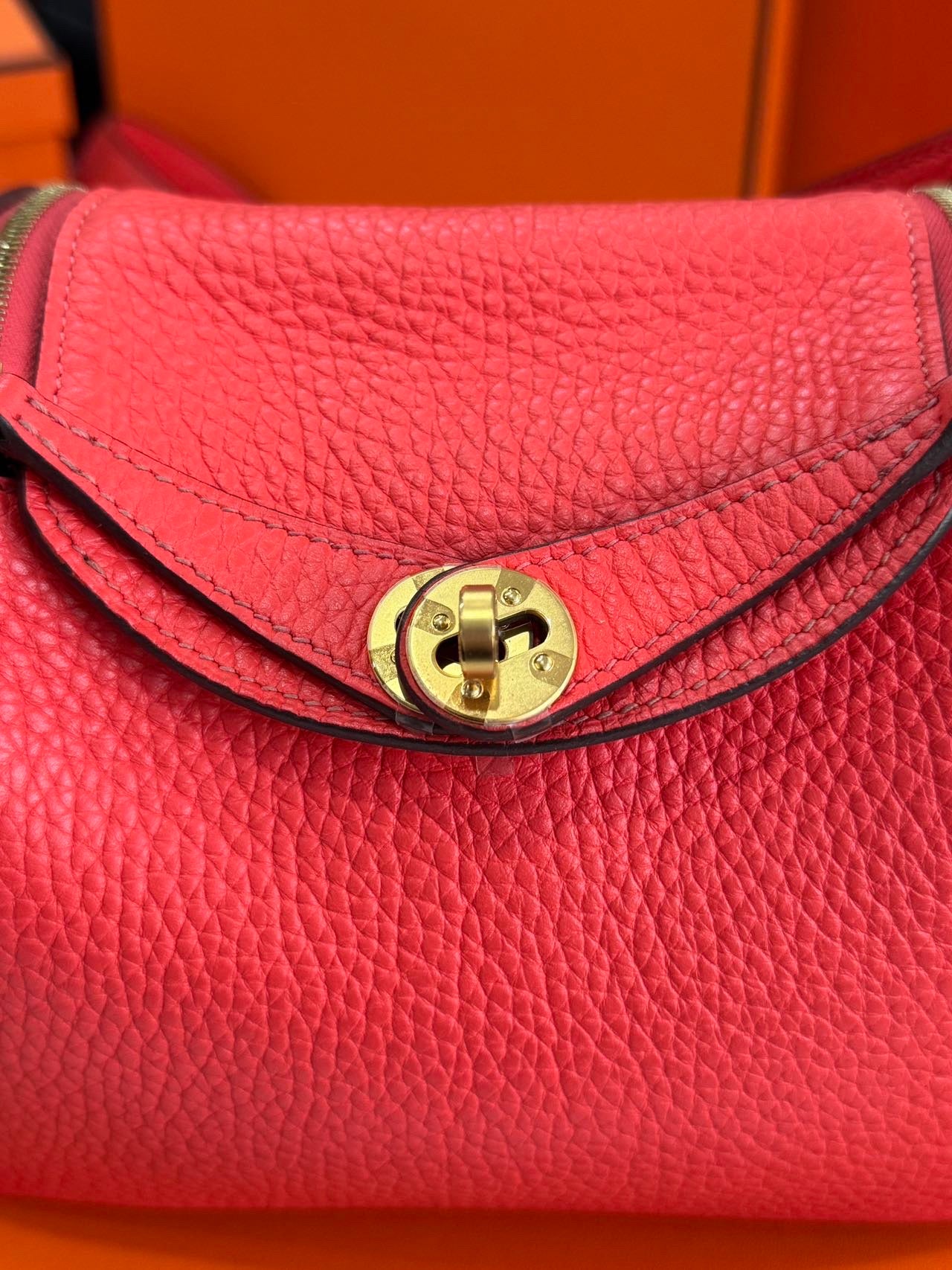 Hermès Mini Lindy 19 Rouge Tomate