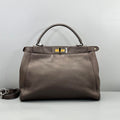 Fendi Brown Smooth Leather Medium Peekaboo