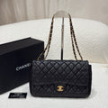 Chanel Classic Jumbo Flap Bag in Black Lambskin with Gold