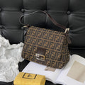 Fendi Brown Zucca Canvas Mamma Baguette Shoulder Bag