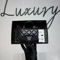 Chanel 22P Mini Top Handle Box Bag, Black Lambskin