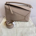 Loewe Taupe Grained Calfskin Medium Puzzle