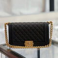 Chanel Le Boy Medium Black Gold hardware （serias29）