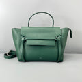 Celine Medium Belt Bag Green Grained Leather Handbag