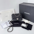 Chanel Classic Flap Mini Square Bag Black Lambskin Leather