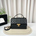 CHANEL Series 28 Black V-Quilted Handbag