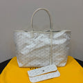 Goyard Saint‑Louis PM White Goyardine Tote Bag