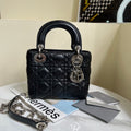 Dior Lady Dior Mini, Black Cannage Lambskin
