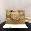 Dior 7 Cannage Lady Dior Tote, Beige