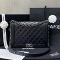 Chanel Le Boy Large, Black Calfskin Leather