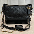Chanel Gabrielle Medium Black Calfskin Crossbody Bag