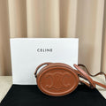 Celine Triomphe 16cm Caramel Round Bag